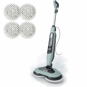 Shark Steam & Scrub Steam Mop, All-in-One Scrubbing and Sanitizing Hard Floor Cleaner, LED Headlights, 4 Dirt Grip Soft Scrub Pads Included, XL Water Tank, Swivel Steering, Hawaiian Grey, S8001