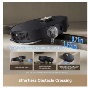 DREAME L50 Ultra Robot Vacuum and Mop Black with Auto-Empty and Mop Self-Cleaning, Precise Obstacle Avoidance, 19,500Pa Suction, HyperStream Detangling DuoBrush