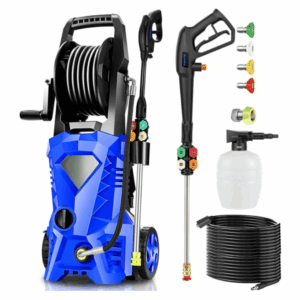 Electric Pressure Washer 5000 PSI 2.8 GPM High Power Washer with 4 Pressure Nozzle and Foam Cannon, powerwashers for Home, Car Washing, Fence Cleaning, Patio, Blue